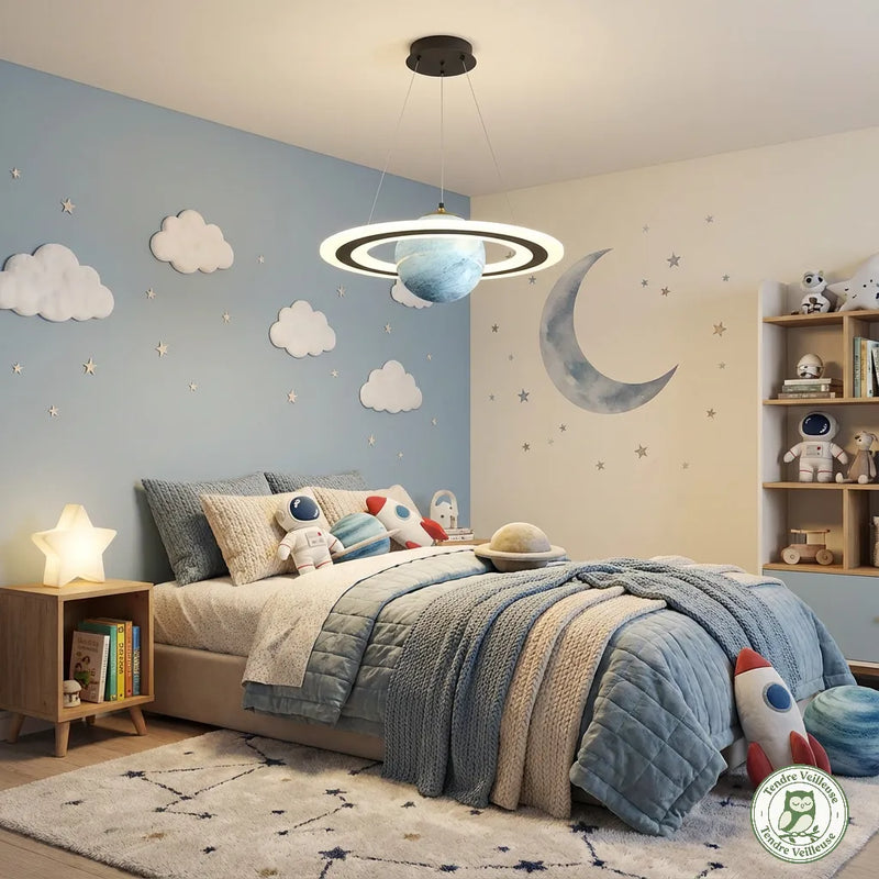 Suspension Planète - Lustre Chambre Enfant Espace & Astronaute