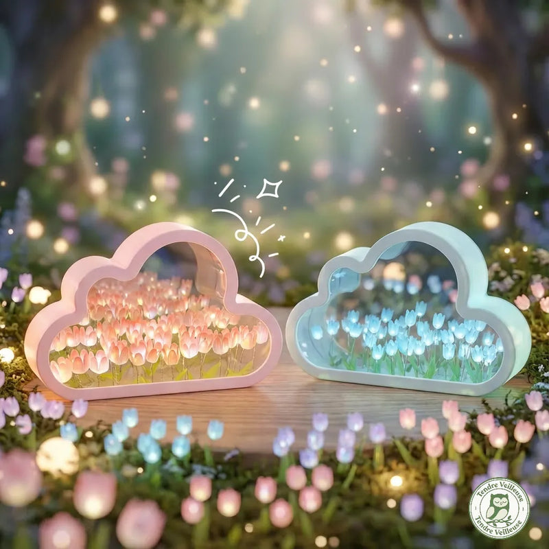 Veilleuse Nuage Tulipe Miroir & Kit DIY