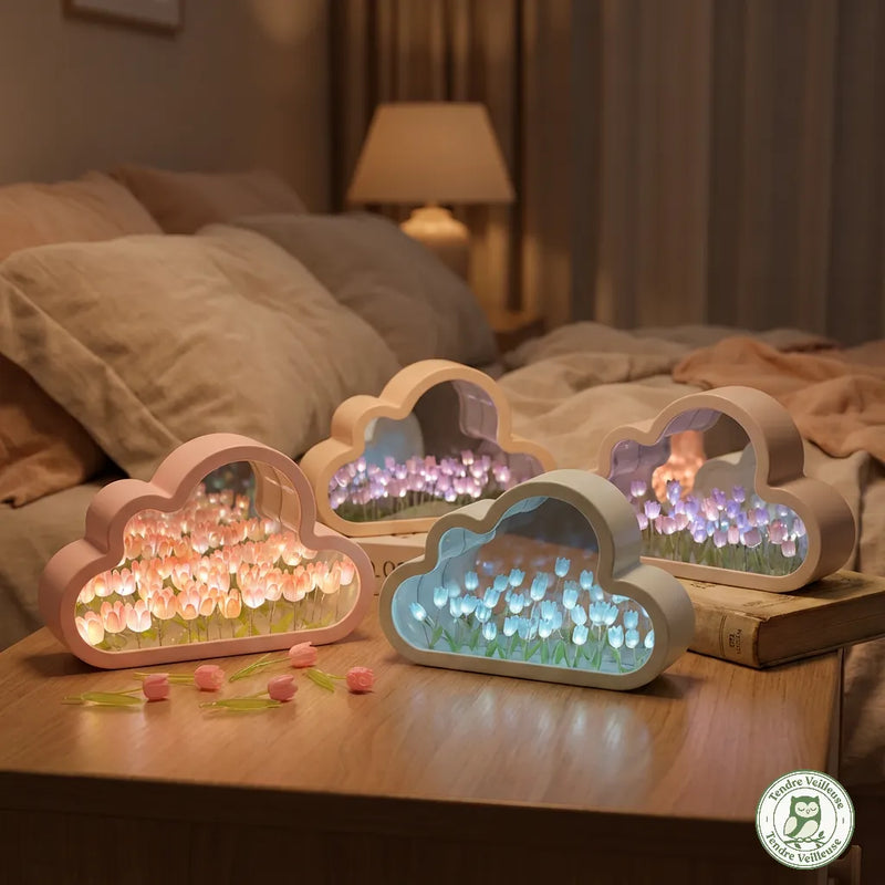 Veilleuse Nuage Tulipe Miroir & Kit DIY