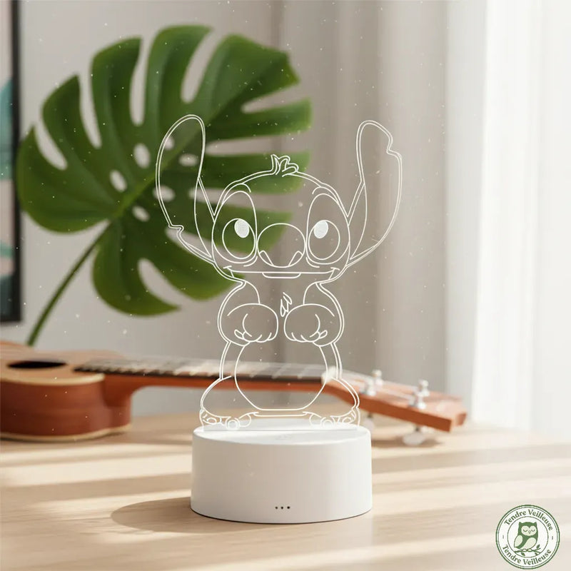 Veilleuse Stitch 3D LED – Lampe Tactile & Multicolore (16 Couleurs)