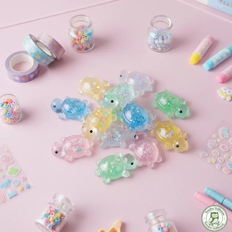 Mini-T™ - Lot de 10 Mini Veilleuses Tortue Phosphorescentes