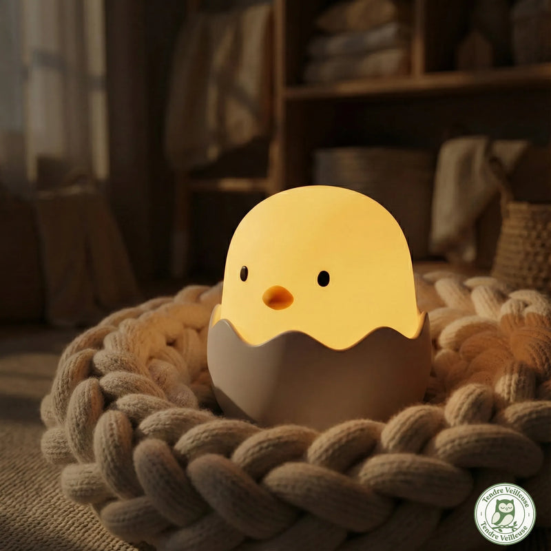 Veilleuse Poussin Silicone Rechargeable Tactile — Coco