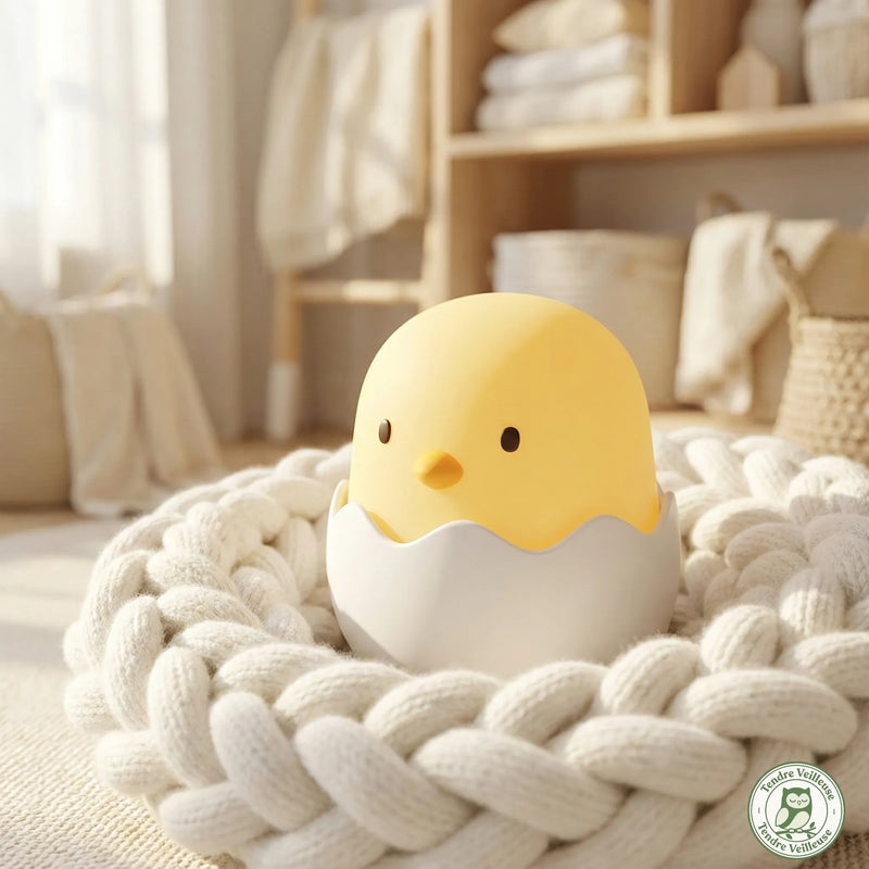 Veilleuse Poussin Silicone Rechargeable Tactile — Coco