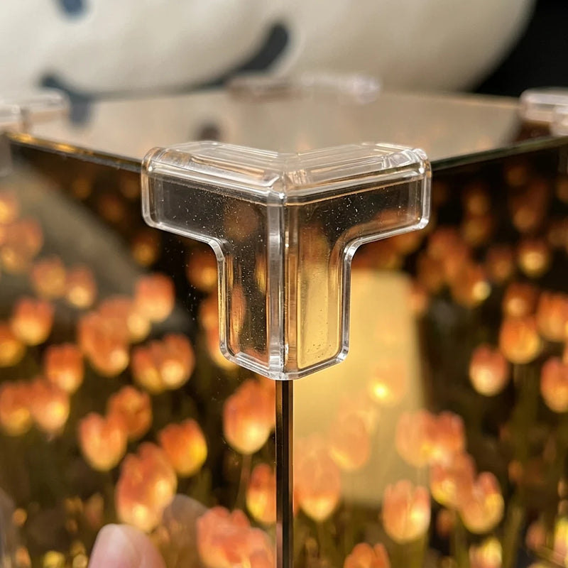 Tulipée™ gros plan arêtes acrylique et surface miroir HD – qualité assemblage kit DIY – Tendre Veilleuse