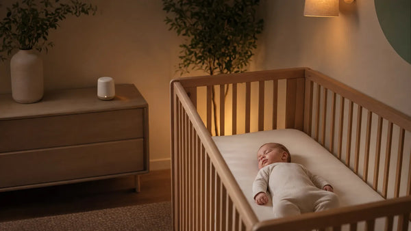Bruit blanc bébé guide sommeil avec diffuseur à distance du lit, Tendre Veilleuse