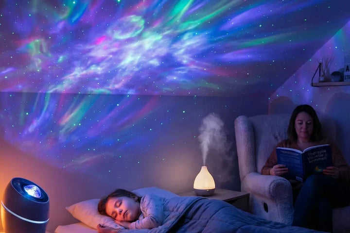 Projecteur Galaxie Ciel Étoilé apaisant pour sommeil enfant TDAH et relaxation adulte