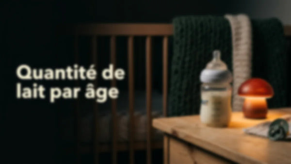 Quantité de lait pour bébé par âge, biberon de lait maternel gradué éclairé la nuit, Tendre Veilleuse