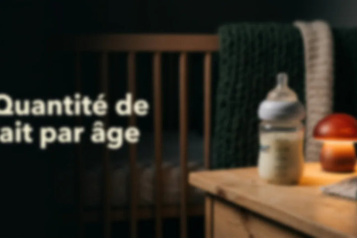 Quantité de lait pour bébé par âge, biberon de lait maternel gradué éclairé la nuit, Tendre Veilleuse