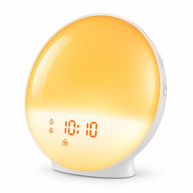 Réveil simulateur d'aube Horizon Tendre Veilleuse, lumière progressive et radio FM