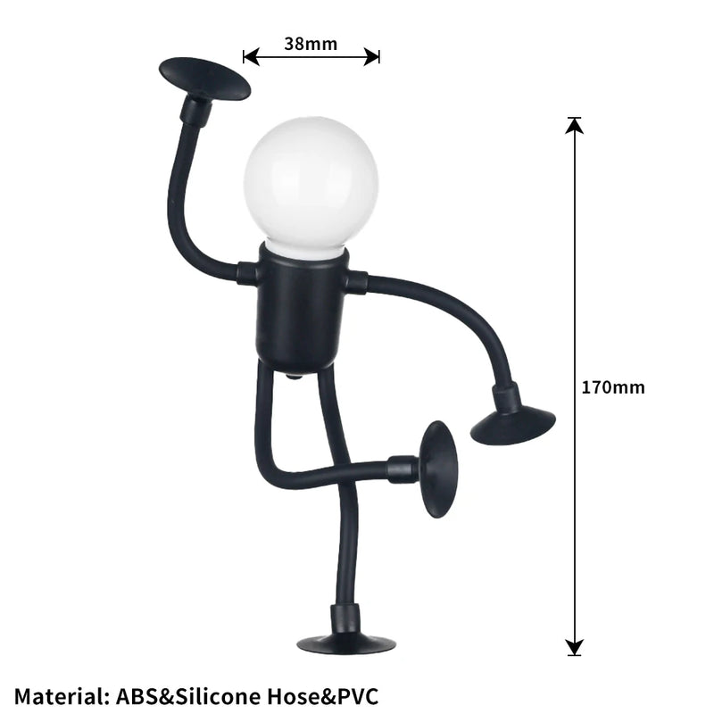 Lampe de Chevet Originale : Le Mini Robot Articulé Couleur Noir