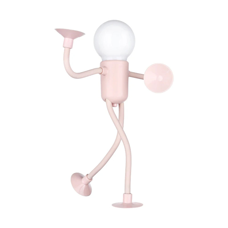 Lampe de Chevet Originale : Le Mini Robot Articulé Couleur Rose