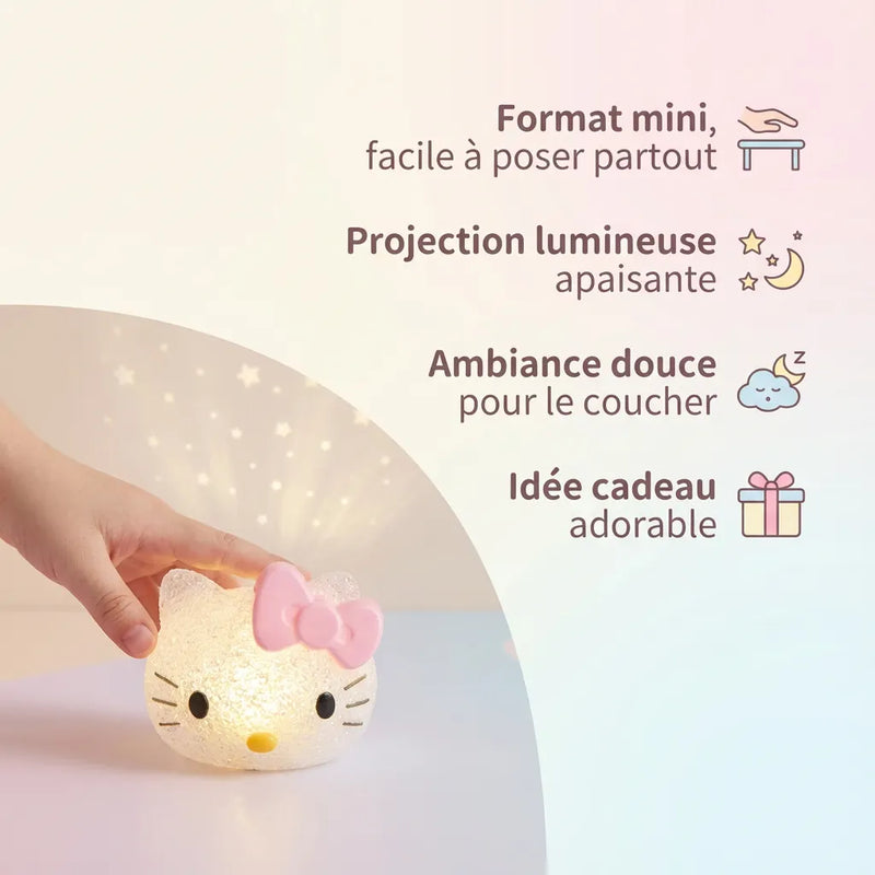Veilleuse de nuit Hello Kitty LED en PVC et plastique pour décoration de chevet Tendre Veilleuse