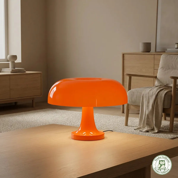Veilleuse Champignon Vintage - Lampe de Chevet Tactile & Sans Fil