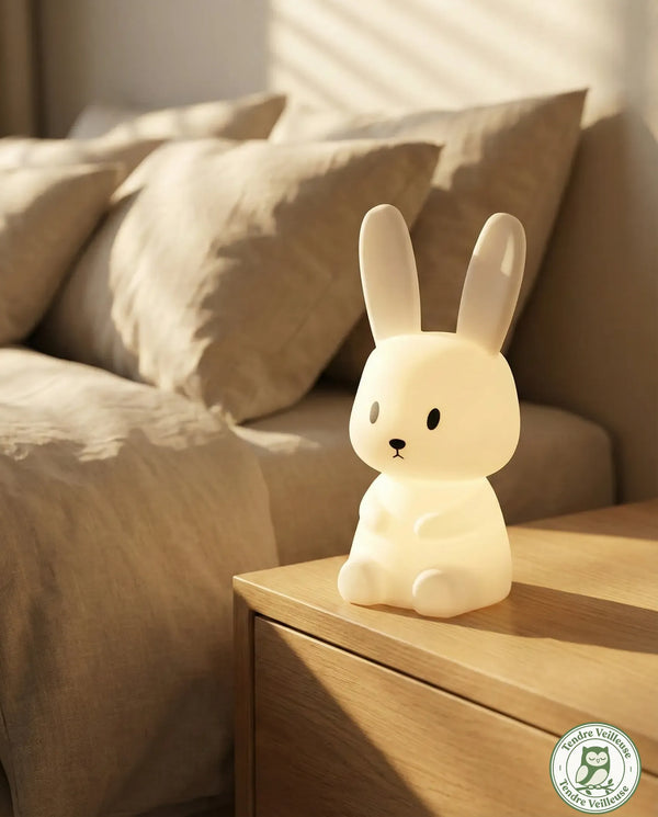 Veilleuse Lapin Bébé Silicone Lumière Tactile