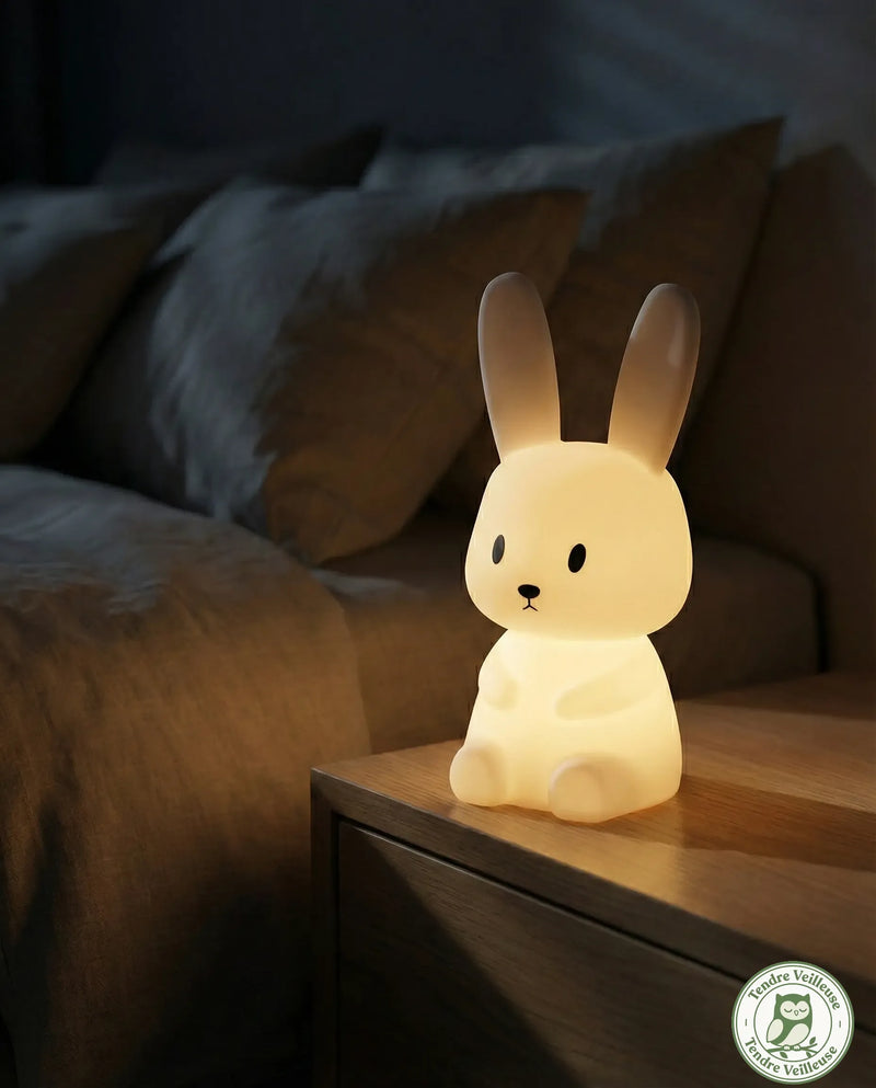 Veilleuse Lapin Bébé Silicone Lumière Tactile