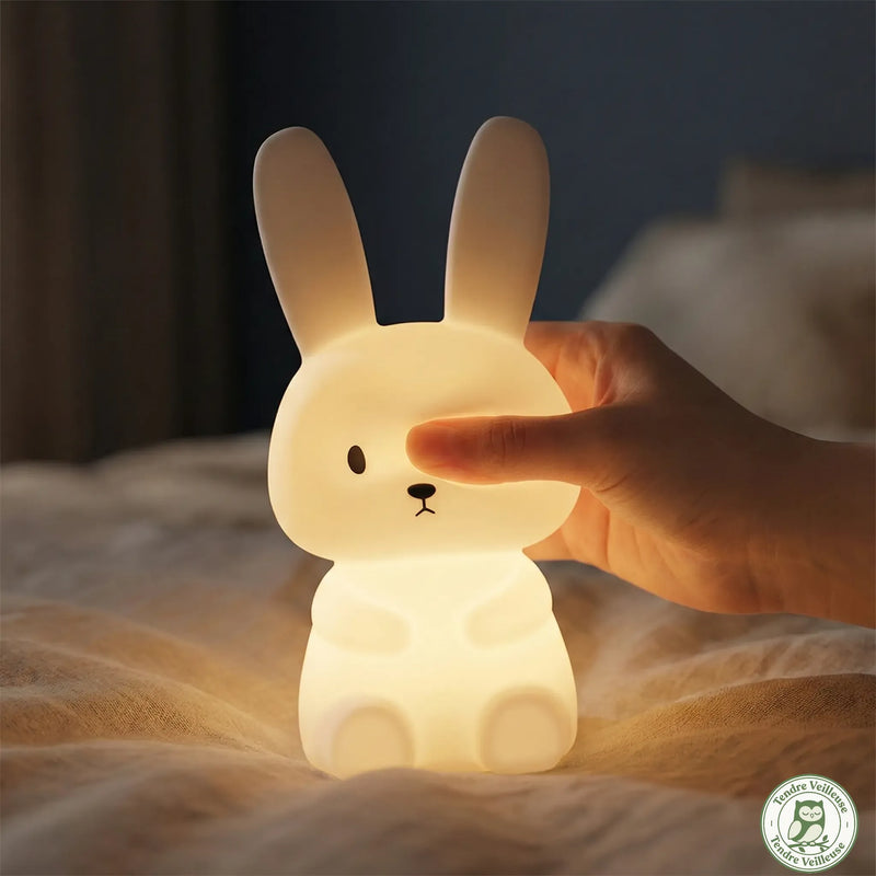Veilleuse Lapin Bébé Silicone Lumière Tactile