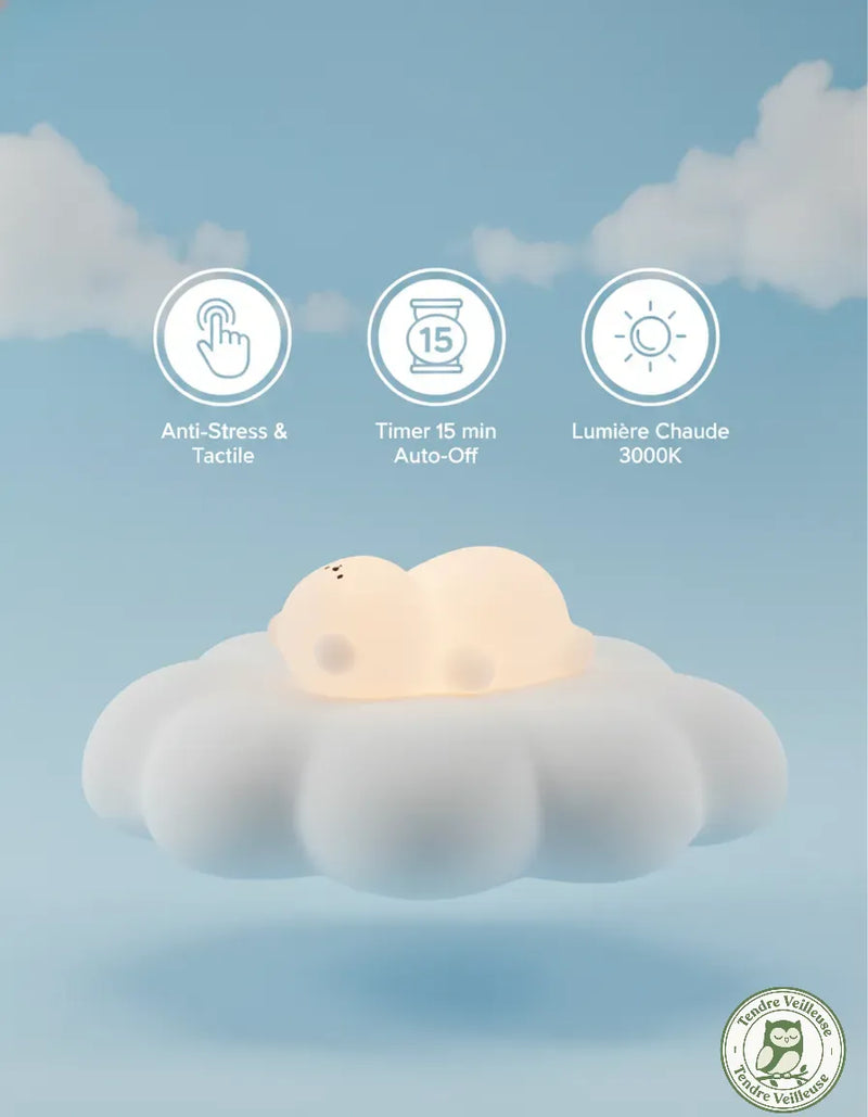 Veilleuse Ourson LED Silicone Rechargeable