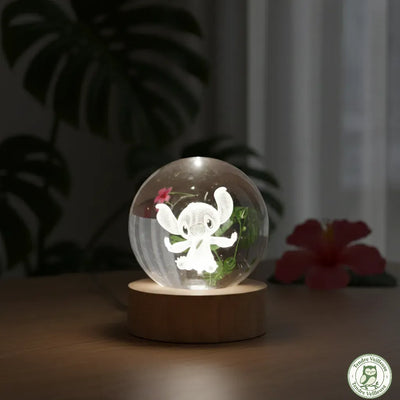 Veilleuse Stitch 3D – Boule de Cristal Lumineuse