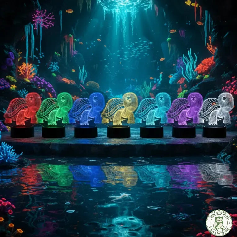 Veilleuse Tortue 3D LED Couleurs Changeantes USB