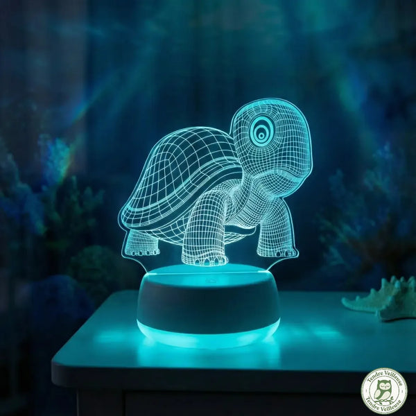Veilleuse Tortue 3D LED Couleurs Changeantes USB