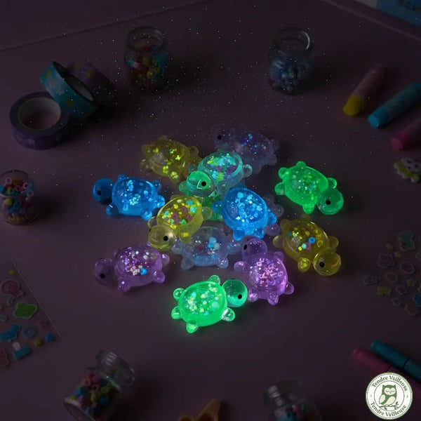 Mini-T™ - Lot de 10 Mini Veilleuses Tortue Phosphorescentes