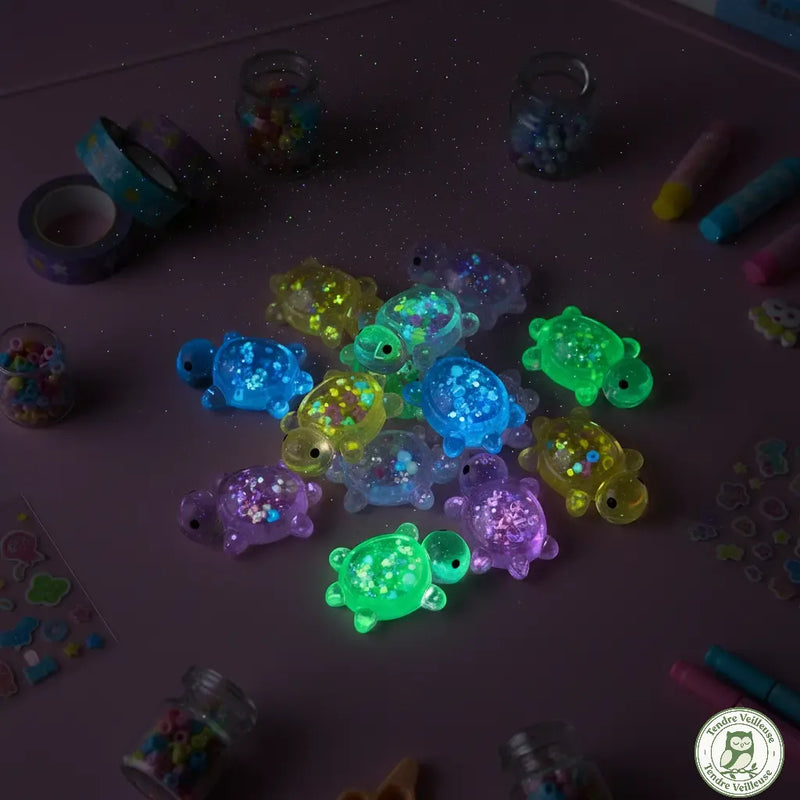 Mini-T™ - Lot de 10 Mini Veilleuses Tortue Phosphorescentes