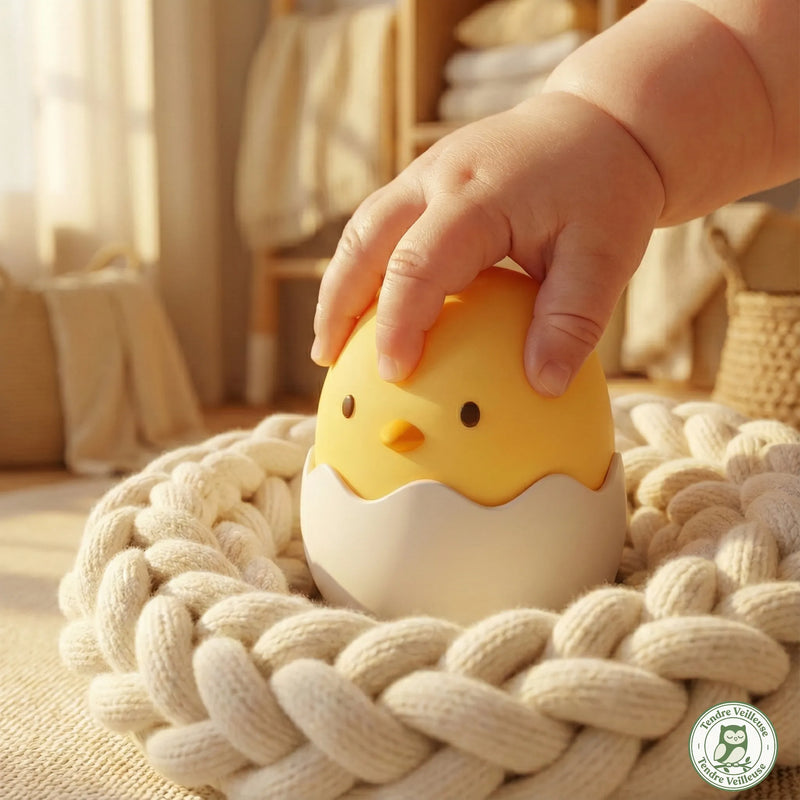 Veilleuse Poussin Silicone Rechargeable Tactile — Coco