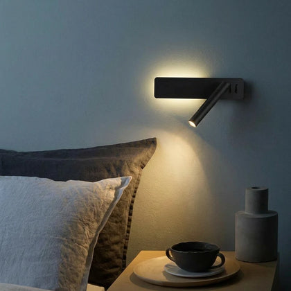 Lampe de Chevet pour Lire au Lit, Applique LED 3W Tête Orientable Aluminium