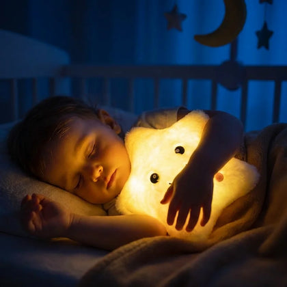 Peluche Lumineuse Étoile : Doudou LED, Veilleuse Câlin et Déco Kawaii