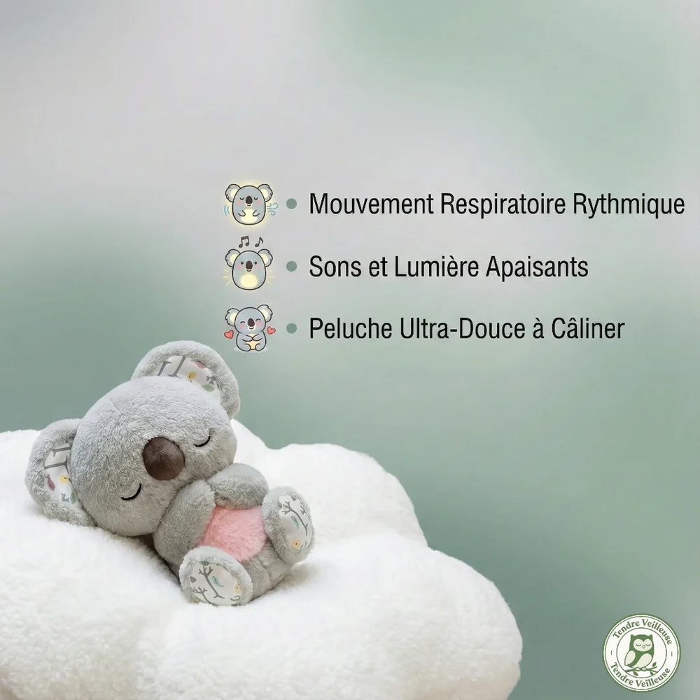 Schéma explicatif des 3 fonctions : Mouvement respiratoire, Musique apaisante et Texture douce