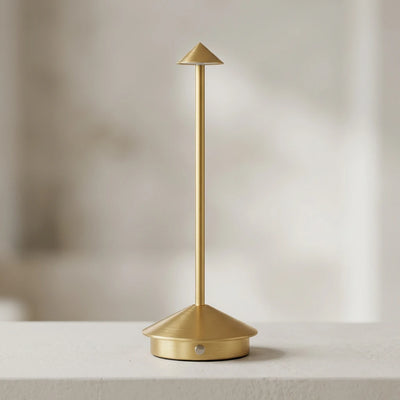 Lampe de Chevet Tactile Rechargeable Aluminium — 3 Niveaux, Ra 90, 360°