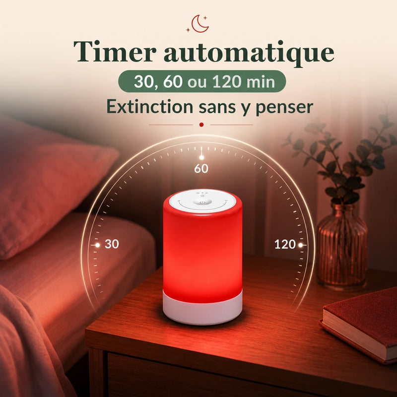 Lampe lumiere rouge 670 nm avec timer automatique 30 60 120 minutes Tendre Veilleuse
