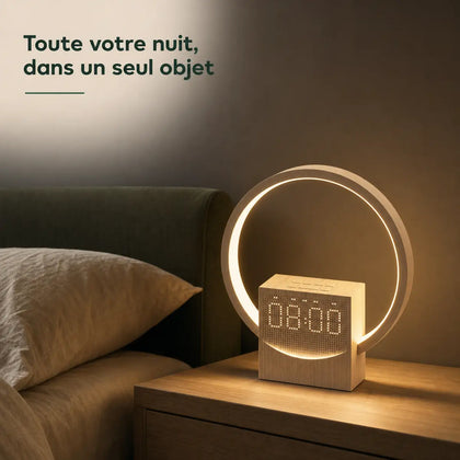 Réveil Numérique Design, Lampe d'Ambiance et Enceinte Bluetooth
