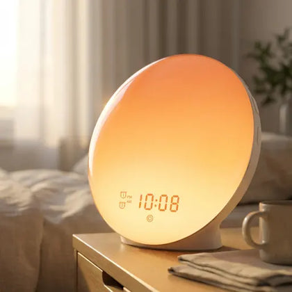 Réveil Simulateur d'Aube Horizon | Veilleuse Rouge Allaitement