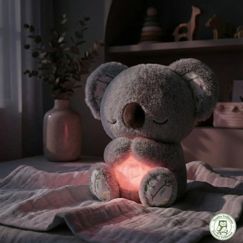 Veilleuse Koala Bruit Blanc : Peluche Respiration et Lumière Bébé