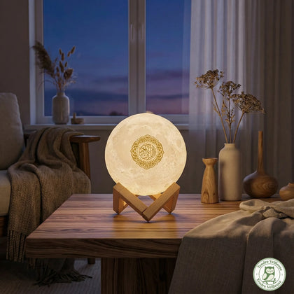 Veilleuse Coranique Lune 3D Bébé – Sommeil Sakina et Coran Complet