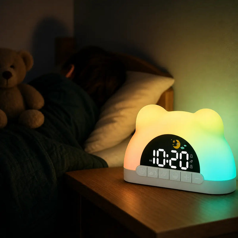 Veilleuse ours enfant diffusant une couleur douce dans la chambre la nuit pour apprivoiser le noir, Tendre Veilleuse