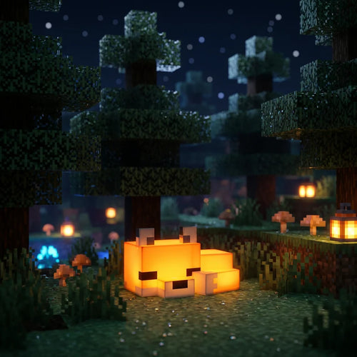 Lampe et Veilleuse Renard Minecraft : Éclairage Apaisant